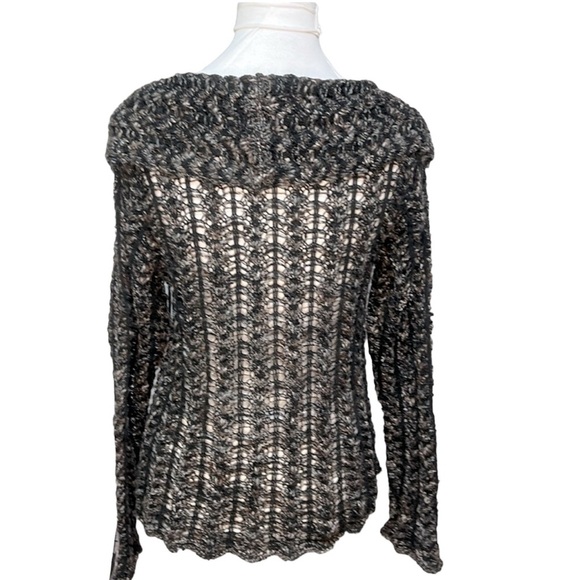 Paolo Bellucci Marled Open Weave Sweater - Picture 4 of 7